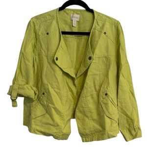 Chico’s 100% Linen Lightweight Jacket